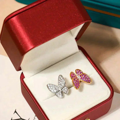 [Stellar Jewelry]TWIN BUTTERFLY DIAMOND RING