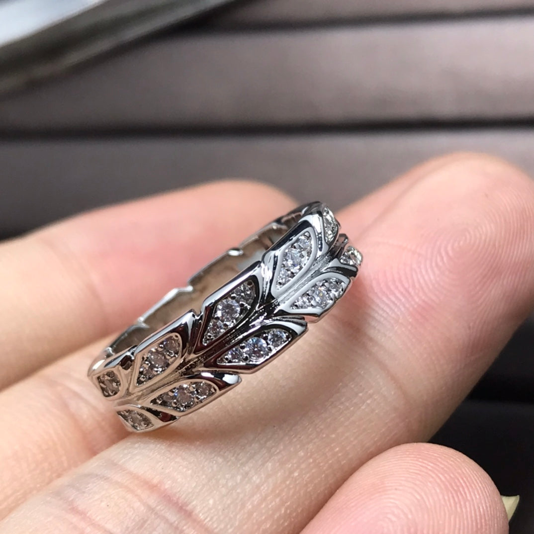 [Stellar jewels]OLIVE LEAF RING DIAMONDS