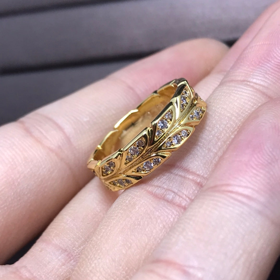 [Stellar jewels]OLIVE LEAF RING DIAMONDS