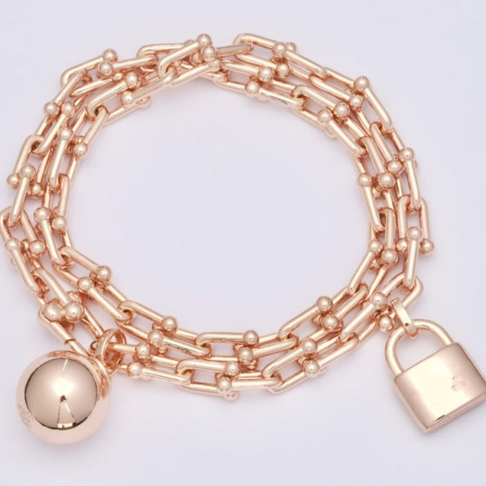 [Stellar jewels]HARDWEAR WRAP PINK GOLD BRACELET
