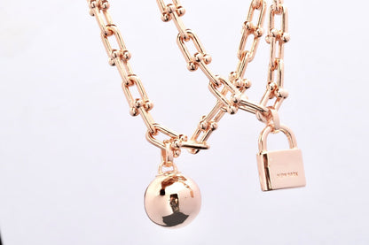 [Stellar jewels]HARDWEAR PINK GOLD WRAP NECKLACE