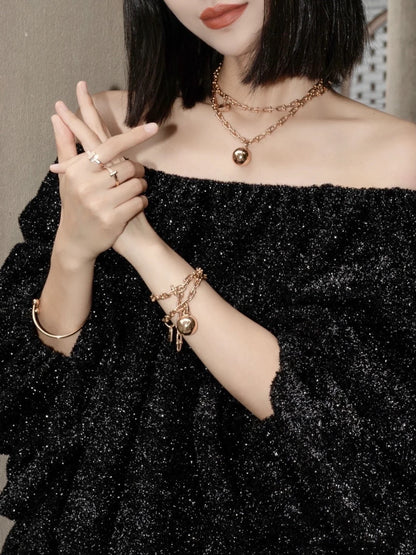 [Stellar jewels]HARDWEAR PINK GOLD WRAP NECKLACE