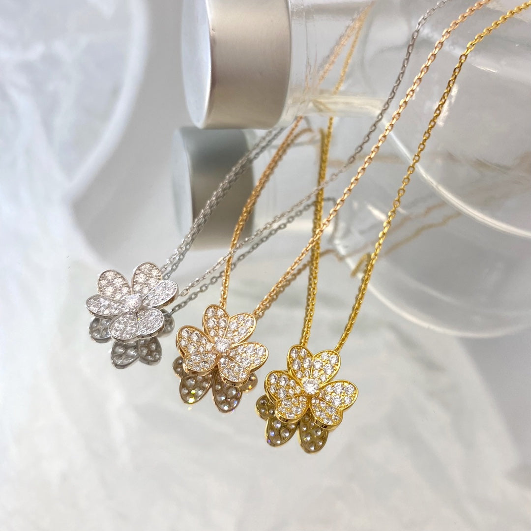[Stellar Jewelry]FLOWER DIAMOND NECKLACE