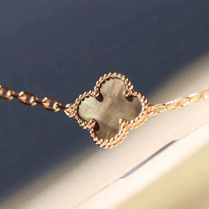 [Stellar Jewelry]CLOVER 20 MOTIFS DARK MOP DIAMOND  NECKLACE