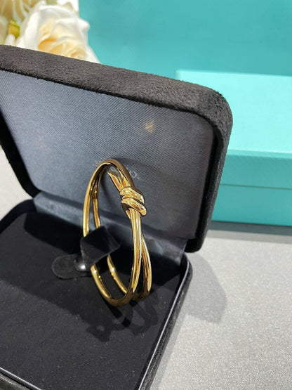 [Stellar jewels]KNOT DOUBLE ROW GOLD BRACELET