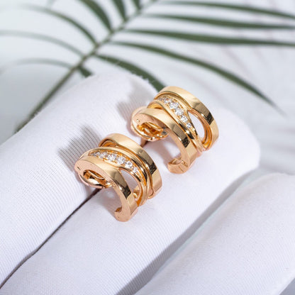 [Stellar Jewelry]ZERO 1 PINK GOLD DIAMONDS EARRINGS