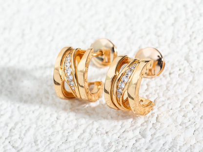 [Stellar Jewelry]ZERO 1 PINK GOLD DIAMONDS EARRINGS