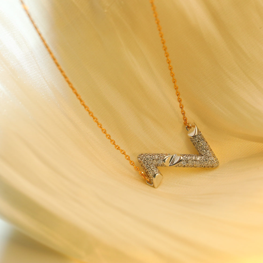 [Stellar Jewelry]VOLT SILVER DIAMOND PEDANT NECKLACE