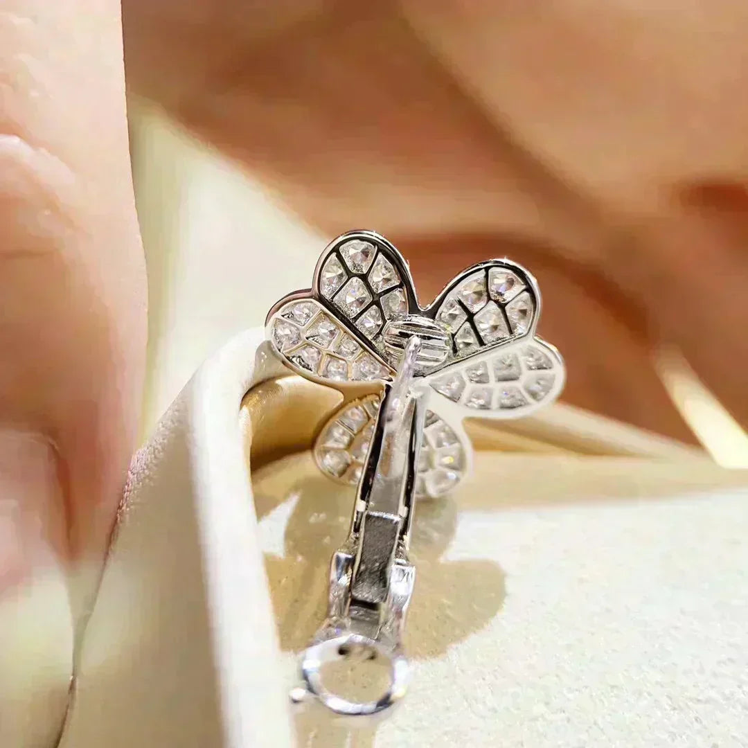 [Stellar Jewelry]CLOVER COMOS DIAMOND EARRINGS SILVER