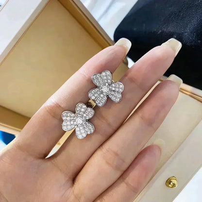 [Stellar Jewelry]CLOVER COMOS DIAMOND EARRINGS SILVER