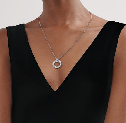 [Stellar jewels]T CIRCLE PEDANT DIAMOND NECKLACE