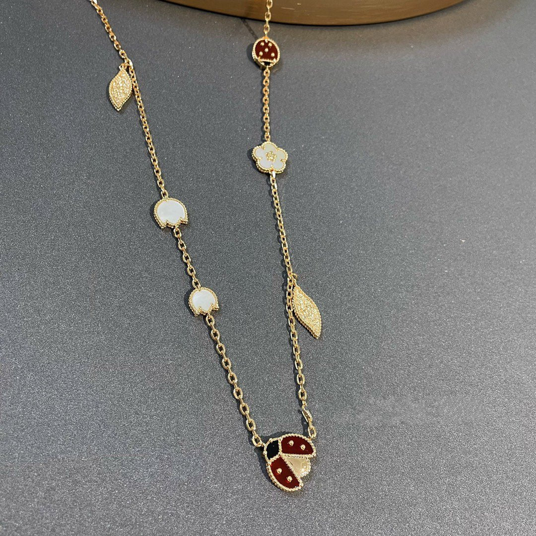 [Stellar Jewelry]LUCKY SPRING 15 MOTIFS GOLD NECKLACE