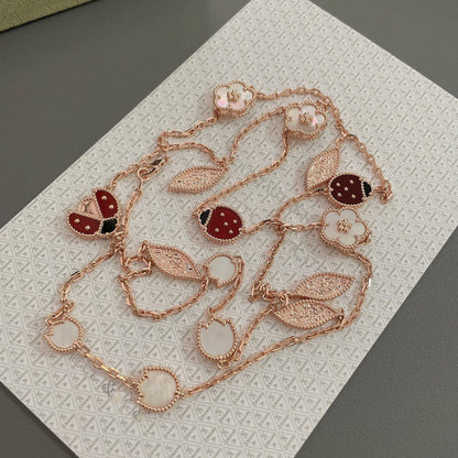 [Stellar Jewelry]LUCKY SPRING 15 MOTIFS ROSE GOLD NECKLACE