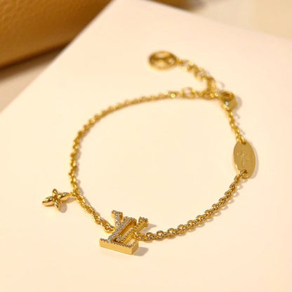 [Stellar Jewelry]LOGO STAR MOTIF GOLD BRACELET