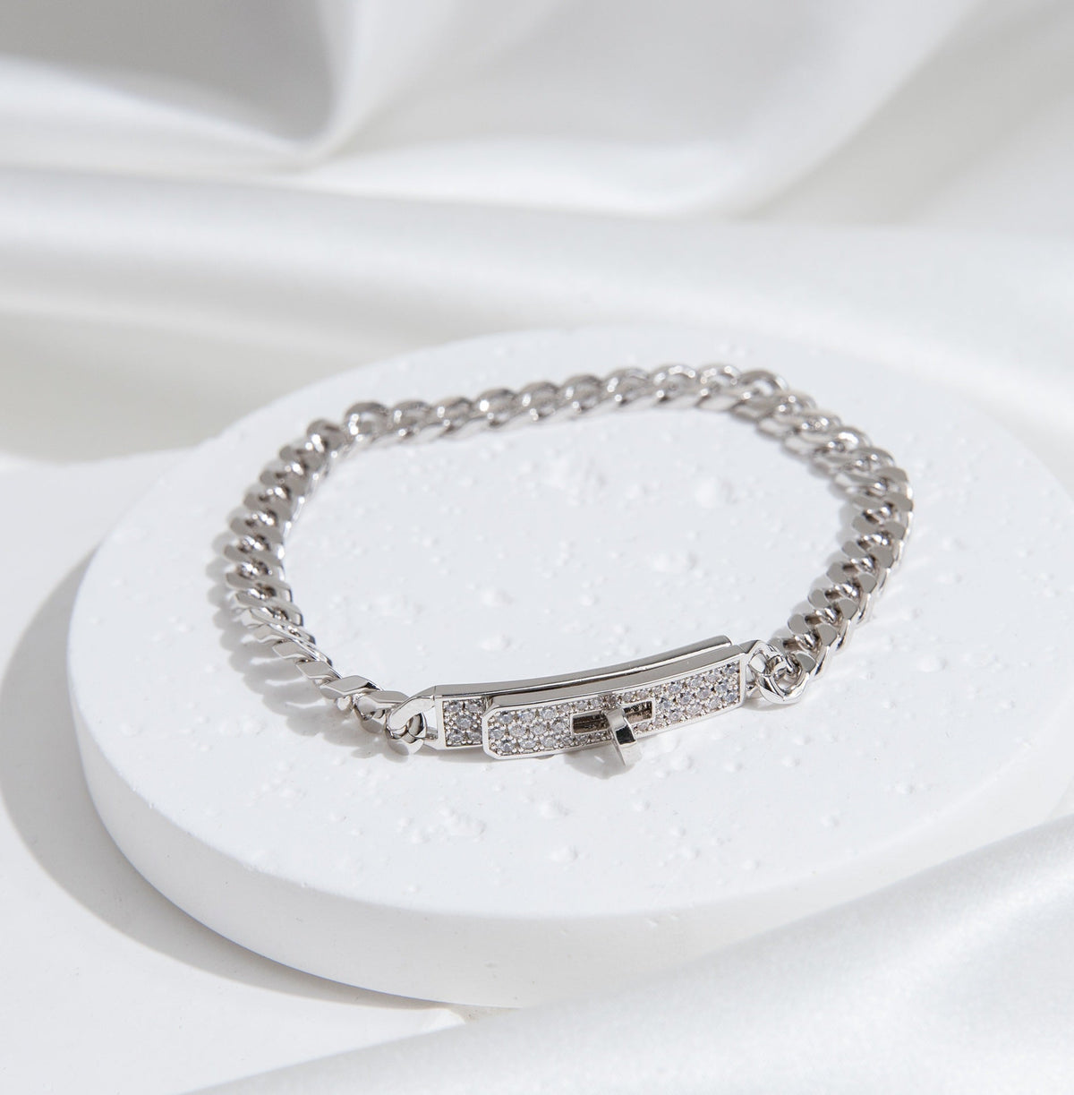 [Stellar Jewelry]KELLY CHAIN SILVER DIAMOND BRACELET