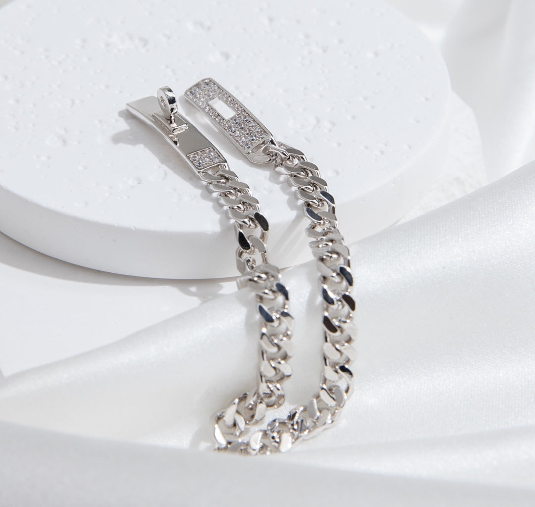 [Stellar Jewelry]KELLY CHAIN SILVER DIAMOND BRACELET