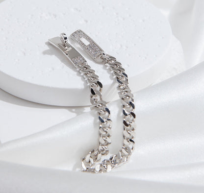 [Stellar Jewelry]KELLY CHAIN SILVER DIAMOND BRACELET