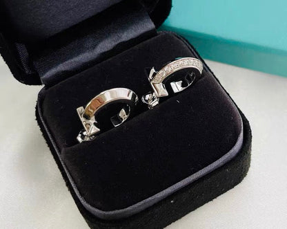 [Stellar jewels]HOOP EARRINGS IN ROSE GOLD WITH DIAMONDS