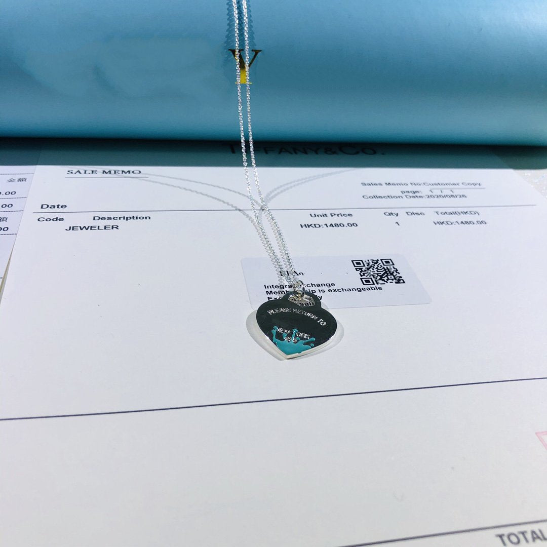 [Stellar jewels]COLOUR HEART SPLASH TAG NECKLACE