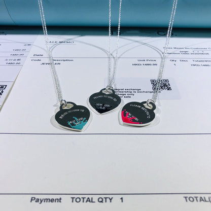 [Stellar jewels]COLOUR HEART SPLASH TAG NECKLACE