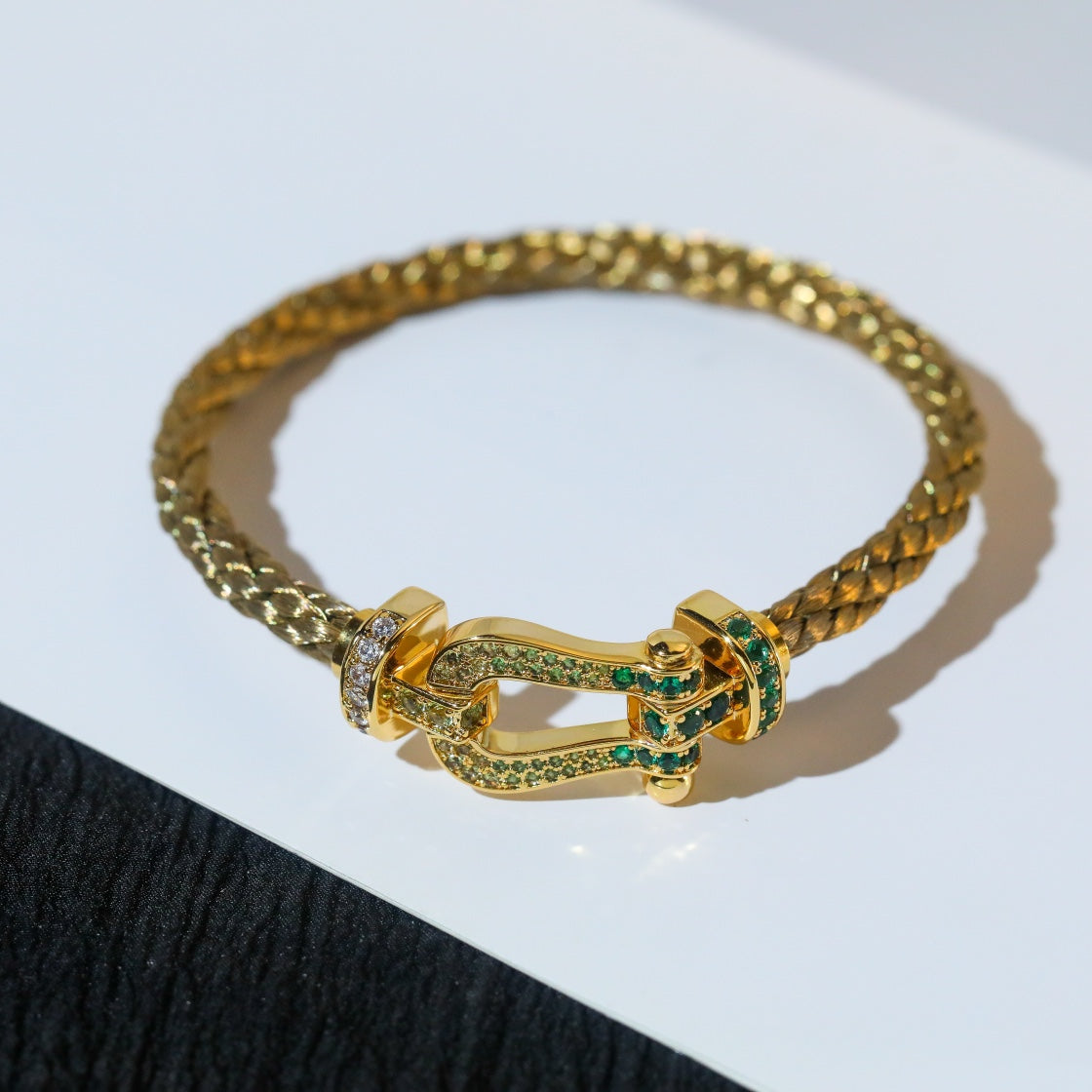 [Stellar Jewelry]FORCE 10 GOLD GREEN DIAMOND PAVED