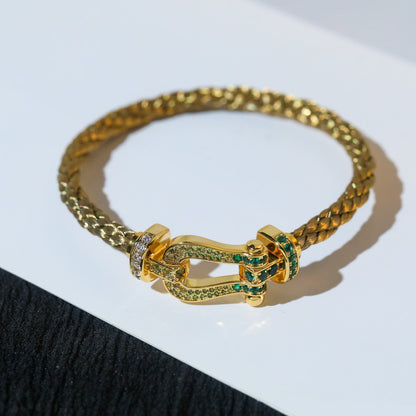 [Stellar Jewelry]FORCE 10 GOLD GREEN DIAMOND PAVED