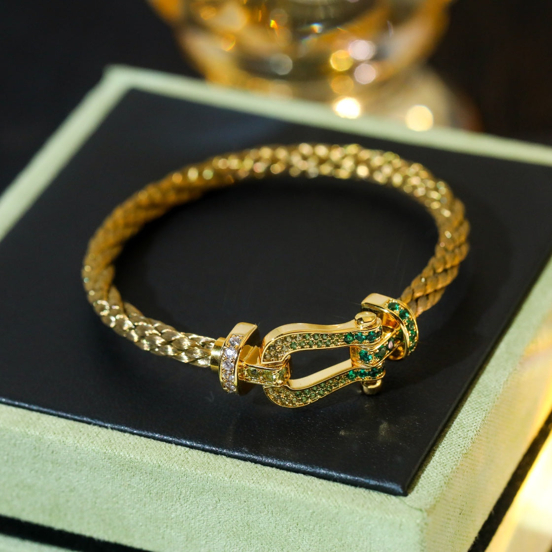 [Stellar Jewelry]FORCE 10 GOLD GREEN DIAMOND PAVED