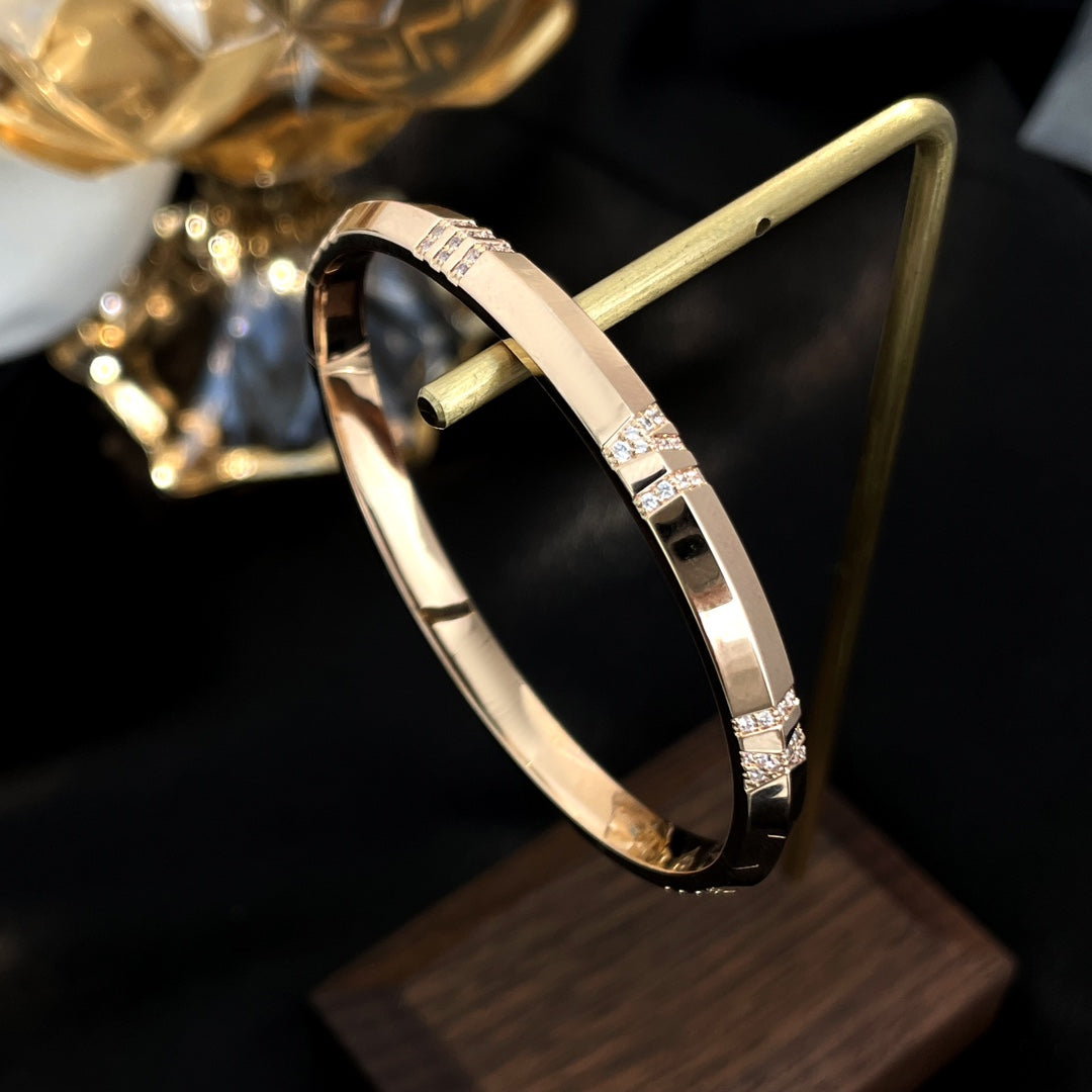 [Stellar jewels]ATLAS BRACELET 6MM DIAMOND PINK GOLD