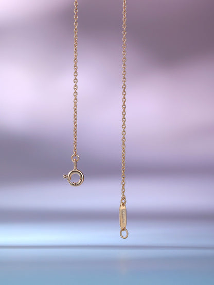 [Stellar jewels]BIG SMILE PEDANT PINK DIAMOND NECKLACE
