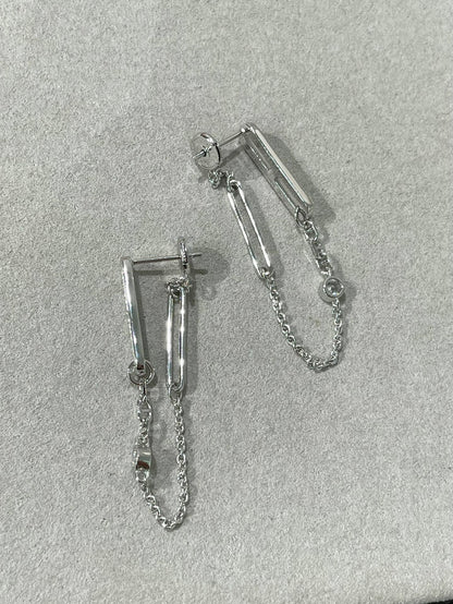 [Stellar Jewelry]CHAINE CHAOS DIAMOND DROP EARRINGS