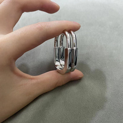 [Stellar jewels]LOCK MEDIUM EARRINGS