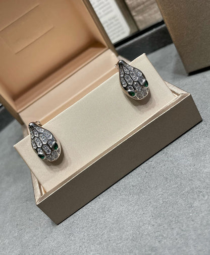 [Stellar Jewelry]SERPENT DIAMOND STUD EARRINGS