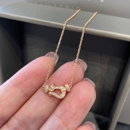 [Stellar Jewelry]FORCE 10 DIAMOND PINK GOLD NECKLACE MINI MODEL