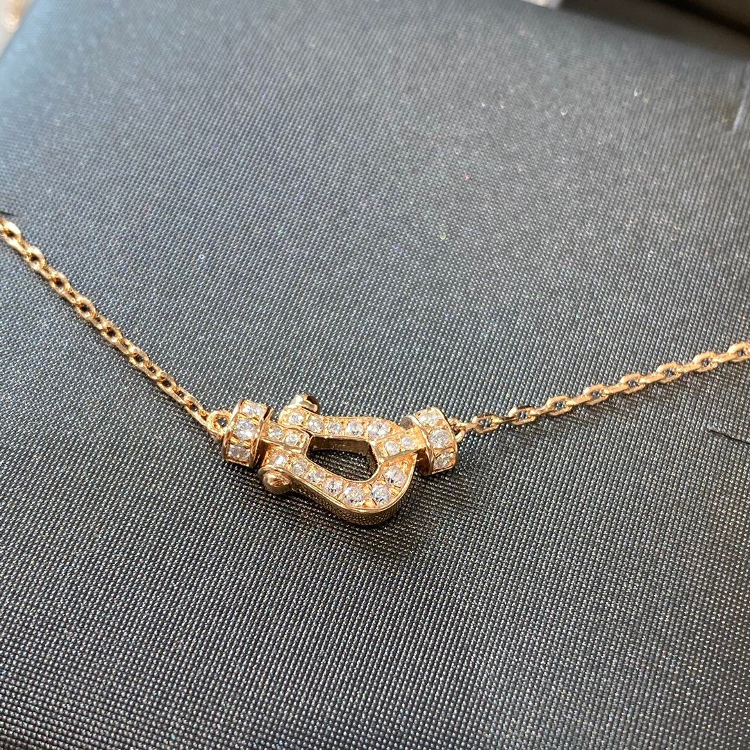 [Stellar Jewelry]FORCE 10 DIAMOND PINK GOLD NECKLACE MINI MODEL
