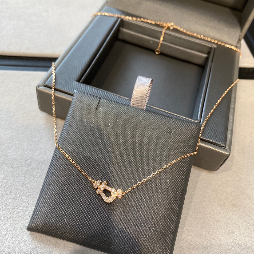 [Stellar Jewelry]FORCE 10 DIAMOND PINK GOLD NECKLACE MINI MODEL