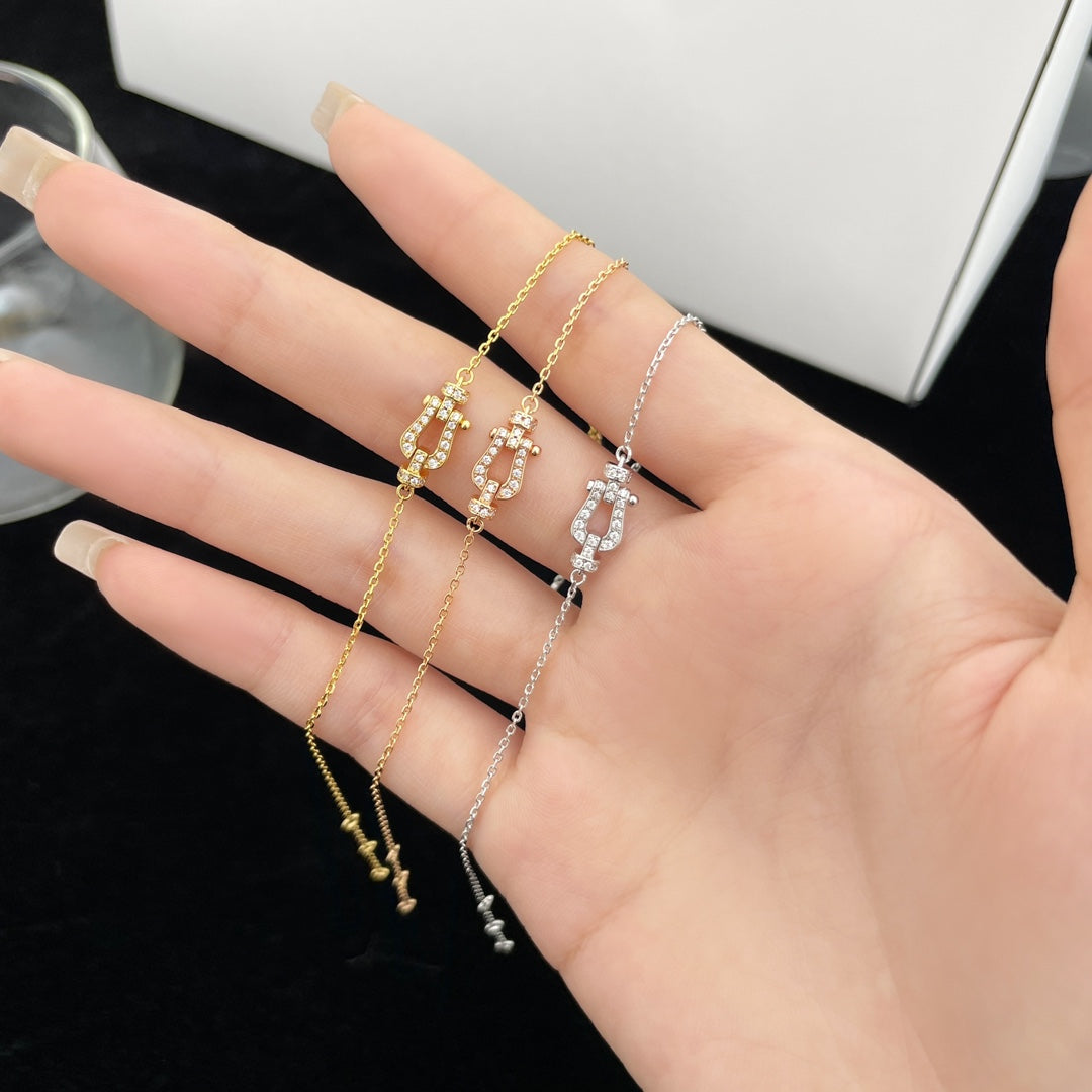 [Stellar Jewelry]FORCE 10 FULL DIAMOND BUCKLE CHAIN LINK MINI MODEL