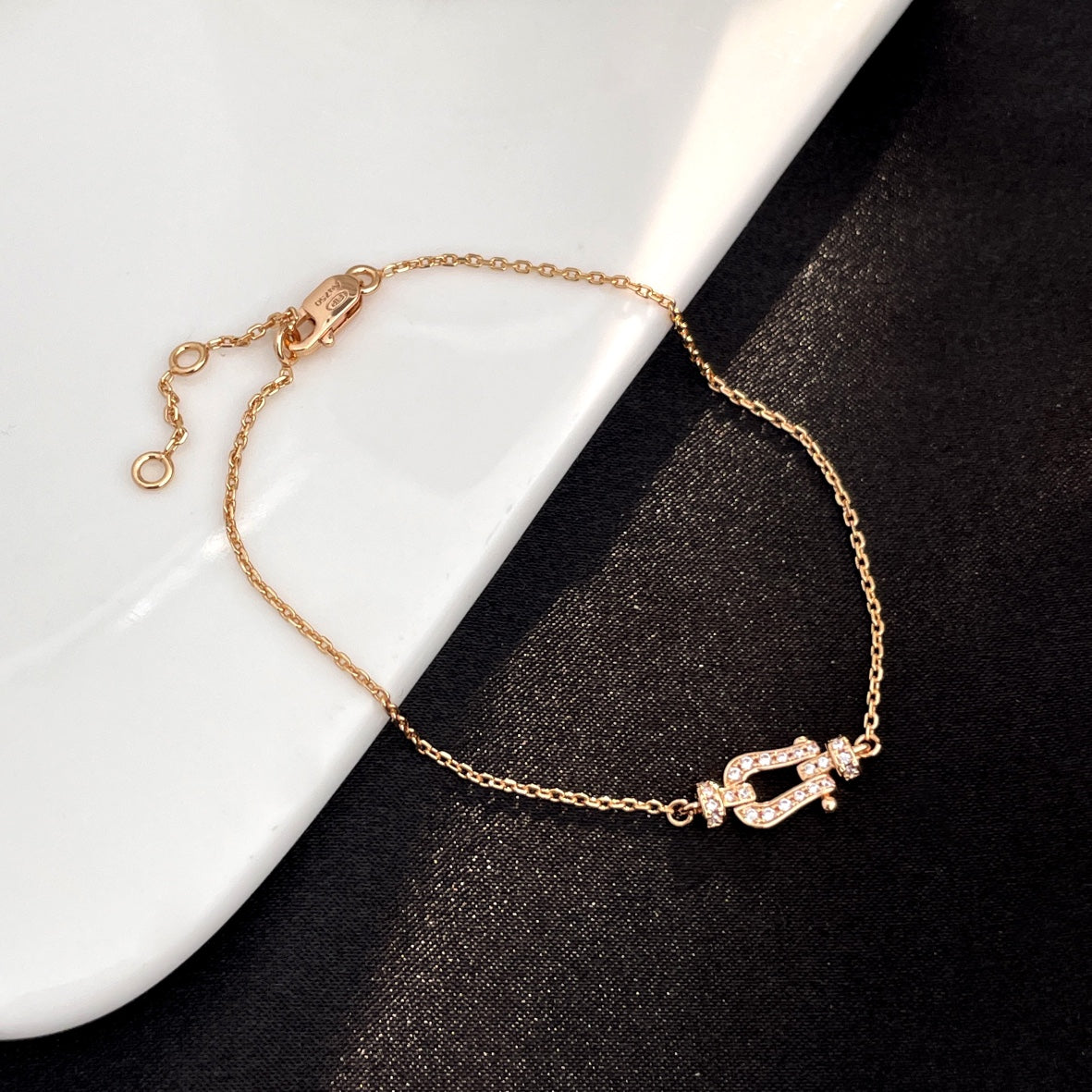 [Stellar Jewelry]FORCE 10 FULL DIAMOND BUCKLE CHAIN LINK MINI MODEL