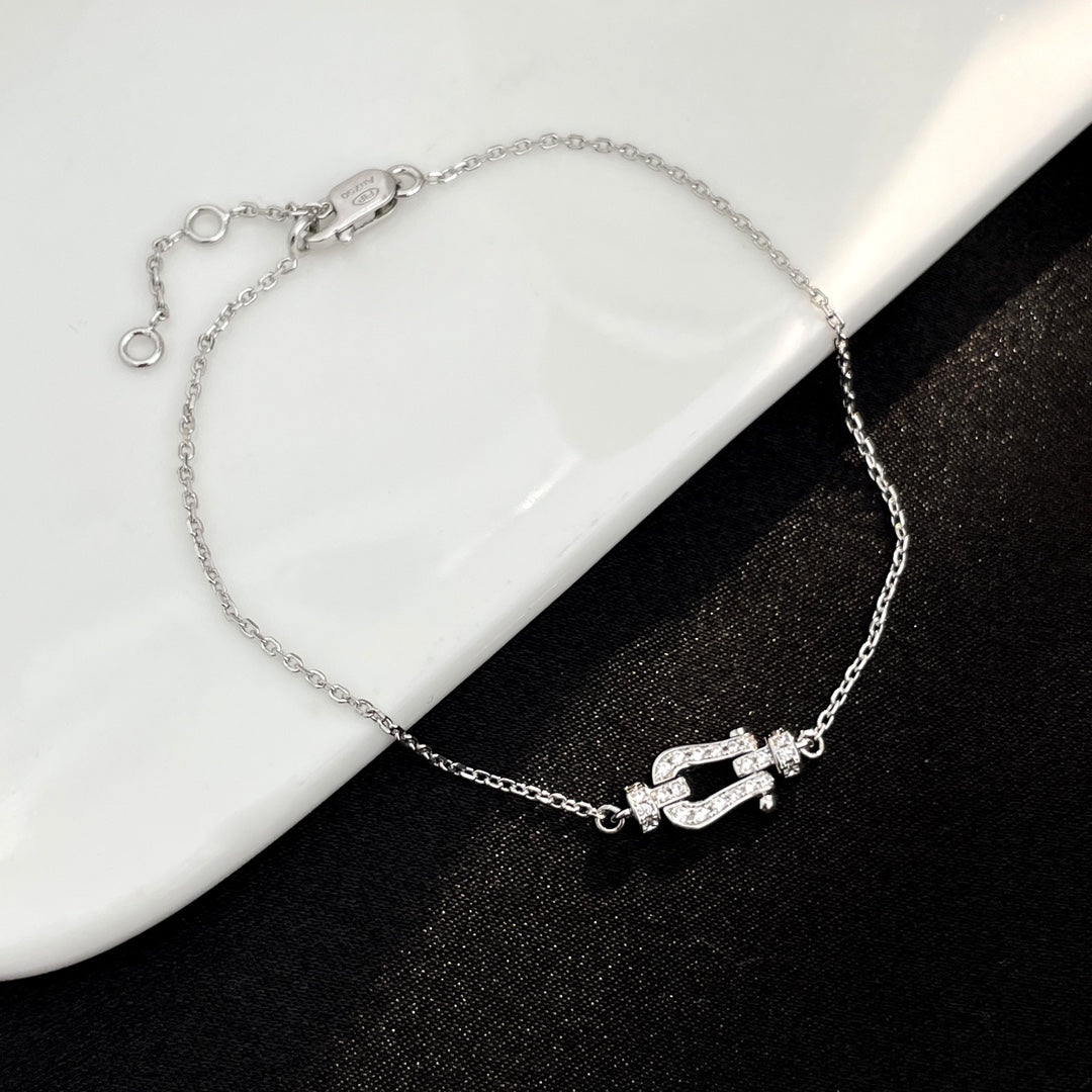 [Stellar Jewelry]FORCE 10 FULL DIAMOND BUCKLE CHAIN LINK MINI MODEL