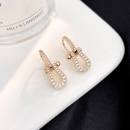 [Stellar Jewelry]FORCE 10 FULL DIAMOND DROP EARRINGS MEDIUM MODEL