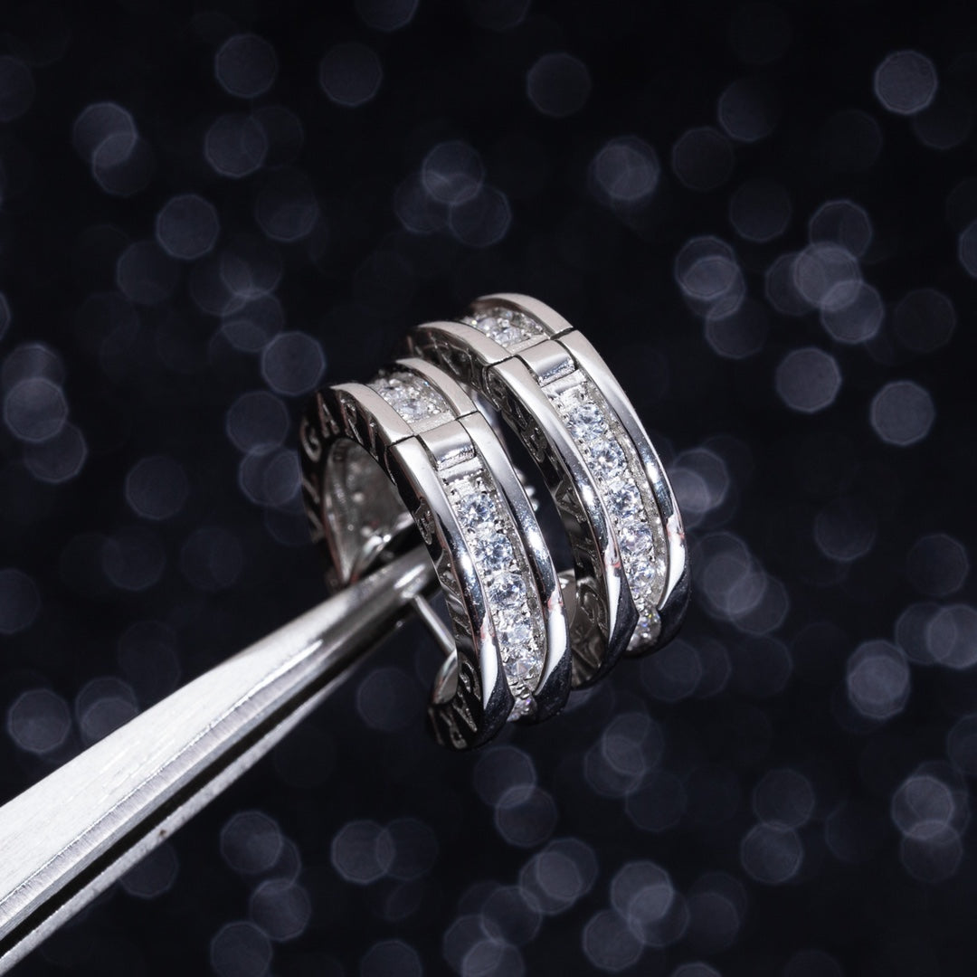 [Stellar Jewelry]ZERO 1 MINI SILVER DIAMOND EARRINGS
