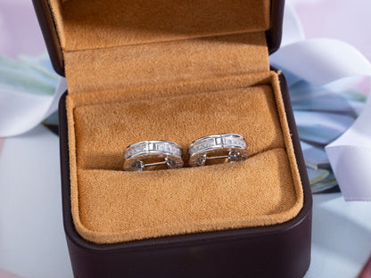[Stellar Jewelry]ZERO 1 MINI SILVER DIAMOND EARRINGS