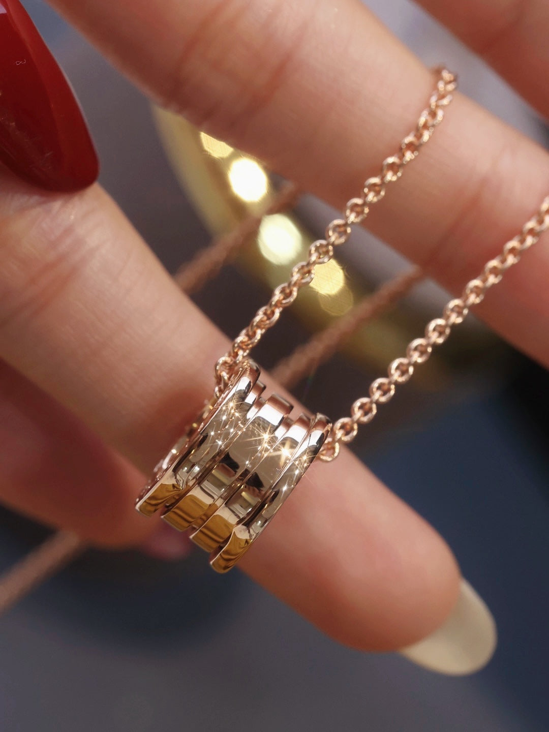 [Stellar Jewelry]ZERO 1 PINK GOLD NECKLACE