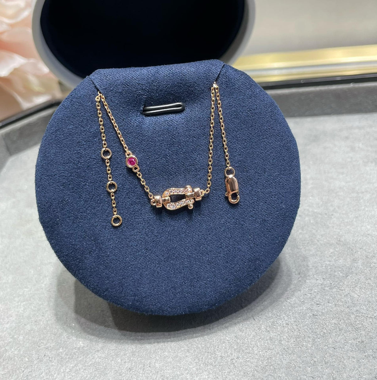 [Stellar Jewelry]FORCE 10 DIAMOND CHAIN LINK PINK GOLD BRACELET