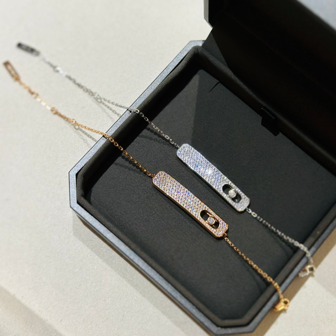 [Stellar Jewelry]MOVE CLASSIQUE DIAMOND PAVED BRACELET(Adjustable)
