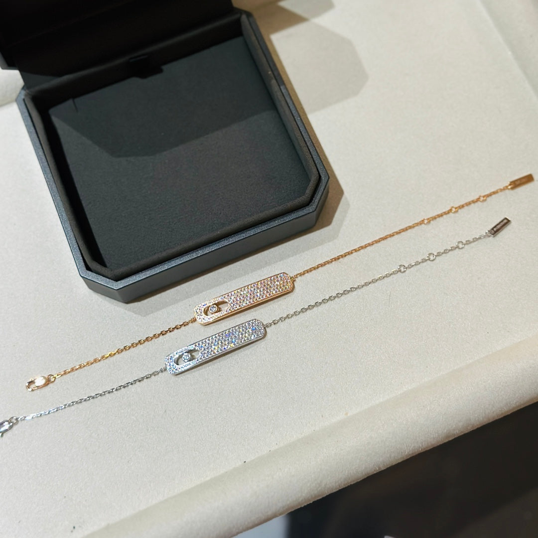 [Stellar Jewelry]MOVE CLASSIQUE DIAMOND PAVED BRACELET(Adjustable)