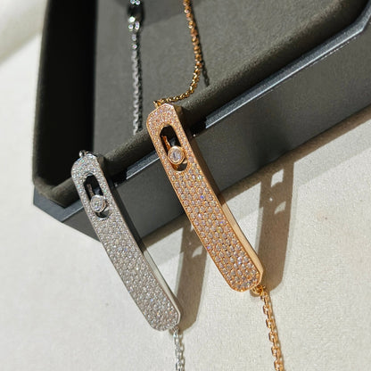 [Stellar Jewelry]MOVE CLASSIQUE DIAMOND PAVED BRACELET(Adjustable)