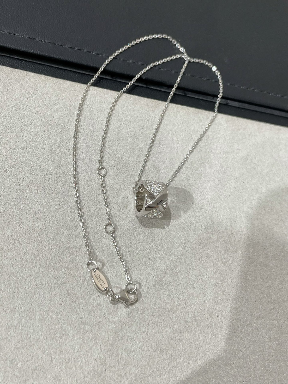 [Stellar Jewelry]LIENS EVIDENCE DIAMOND PAVED NECKLACE