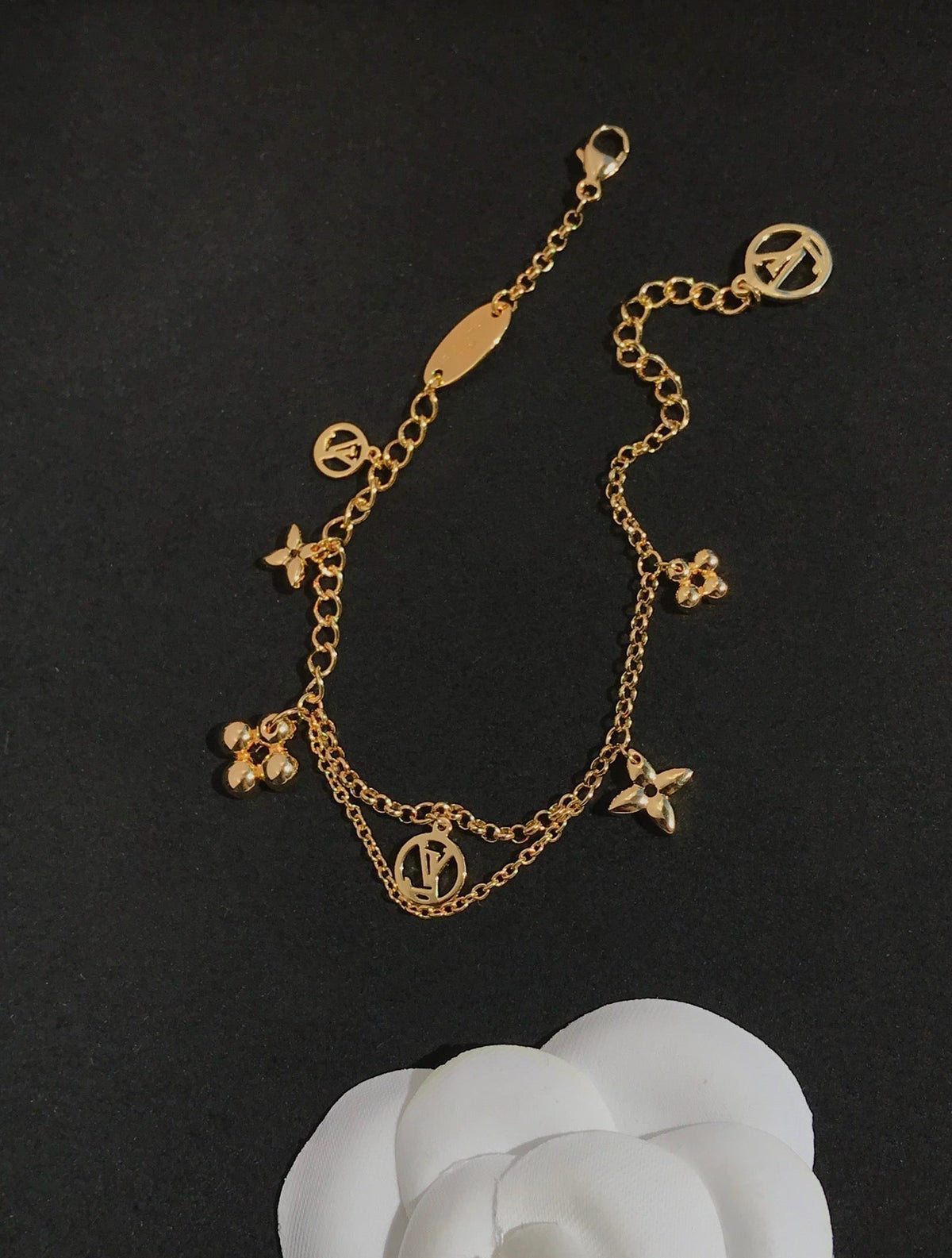 [Stellar Jewelry]BLOOMING PINK GOLD MOP BRACELET