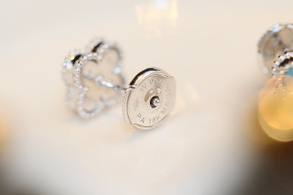 [Stellar Jewelry]CLOVER MINI TURQUOISE SILVER STUD EARRINGS