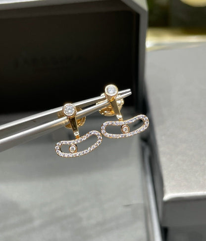 [Stellar Jewelry]MOVE UNO PINK GOLD DIAMOND EARRINGS